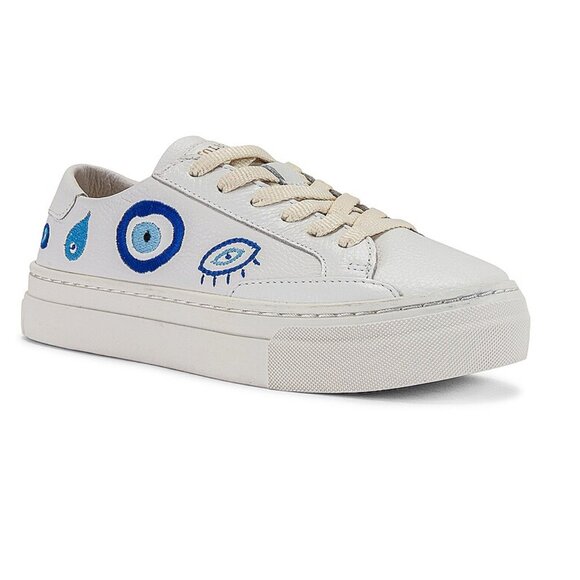 NEW SOLUDOS Leather Ibiza Platform Sneakers white for women 126mn - Picture 8 of 12